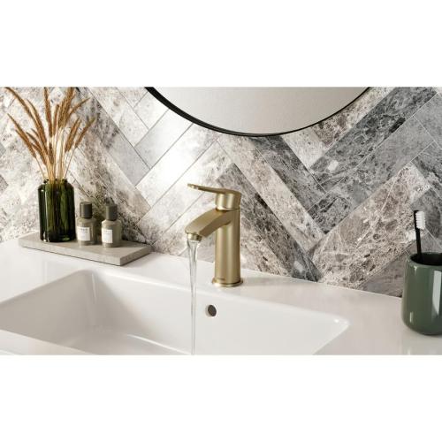 Bristan Appeal Eco Start Basin Mixer with Clicker Waste Brushed Brass APL ES BAS BB
